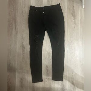 Men’s Black BoohooMAN Ripped Denim Jeans Skinny Jeans